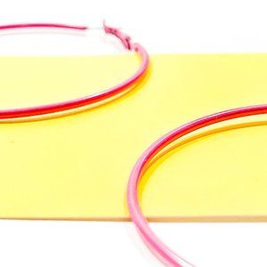 Hoop earrings [ Hot Pink ]
